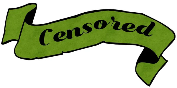 Censurerade grönt band. — Stockfoto