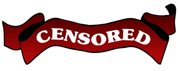 Nastro rosso conCENSORED  . — Foto Stock