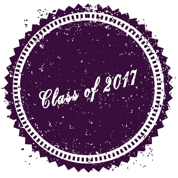 Púrpura CLASE DE 2017 sello angustiado — Foto de Stock