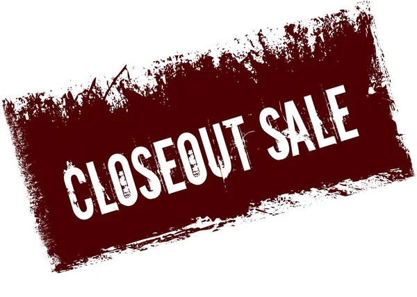 CLOSEOUT SALE on red retro distressed background. — Stock Photo, Image