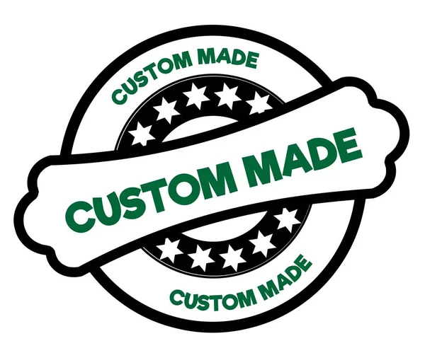 Black and green CUSTOM MADE stamp. — Stock Photo, Image