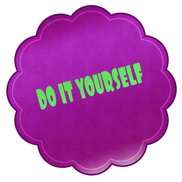 DO IT YOURSELF on magenta sticker. — Stock Photo, Image