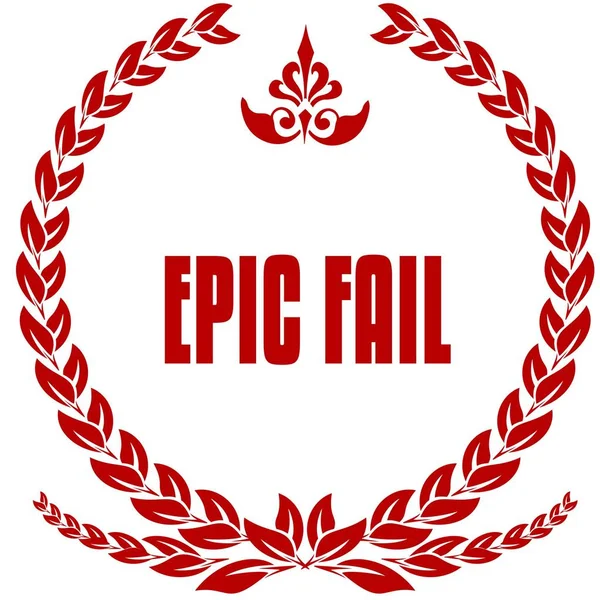 Epic Fail piros laurels jelvény. — Stock Fotó