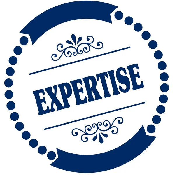 EXPERTISE blue seal. — Stock Photo, Image