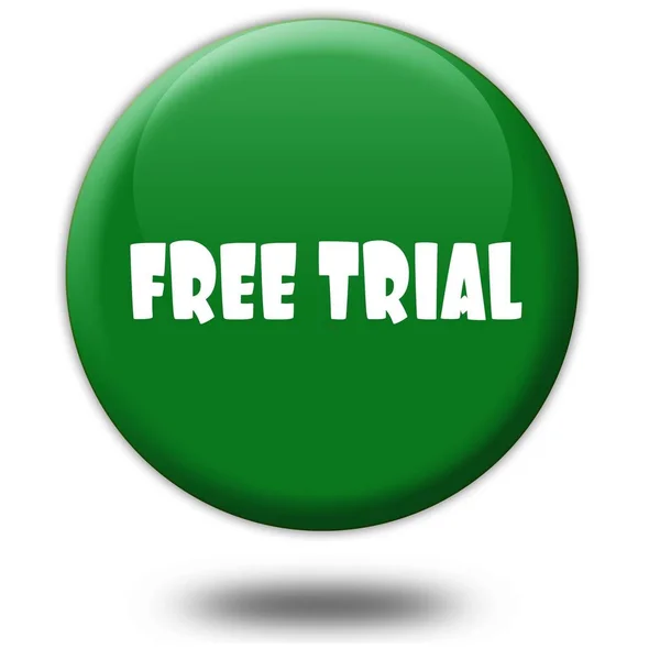FREE TRIAL on green 3d button. — Stock Photo, Image