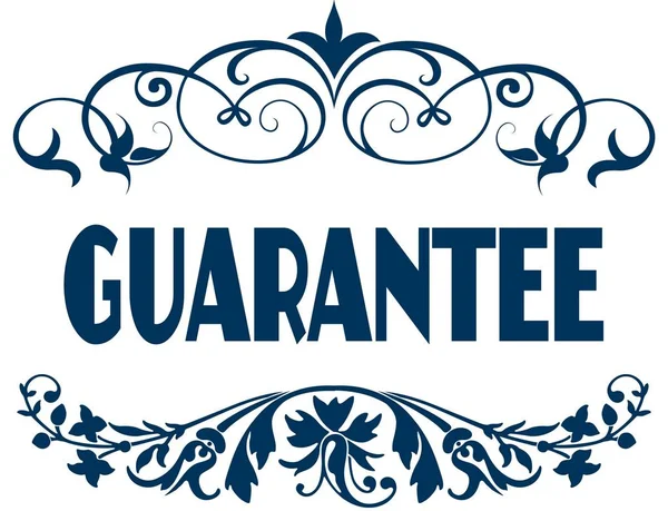 GUARANTEE blue text frames. — Stock Photo, Image