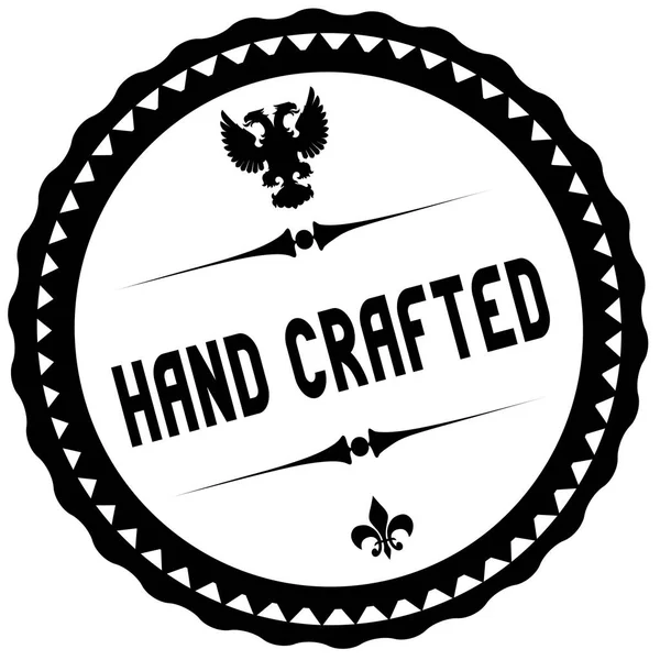 HAND CRAFTED black stamp. — Stock Photo, Image