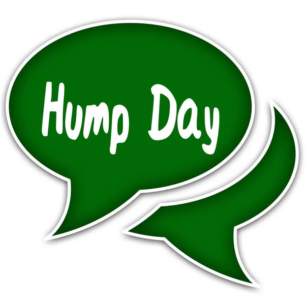 Ballons de parole verts avec message texte HUMP DAY . — Photo