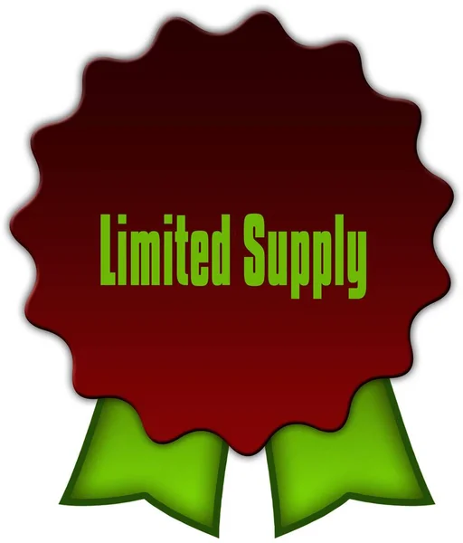 LIMITED SUPPLY on red seal with green ribbons.