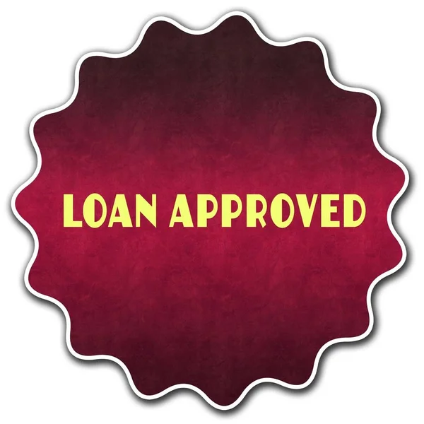 LOAN APPROVED round badge — Stock Photo, Image