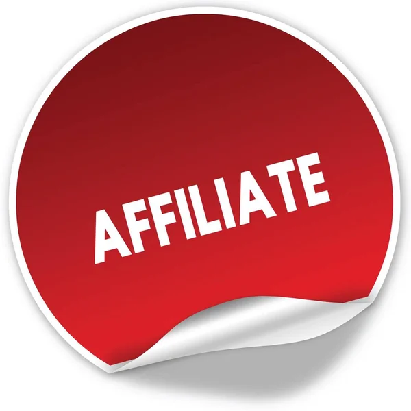 AFFILIATE text on realistic red sticker on white background. — Stock Photo, Image