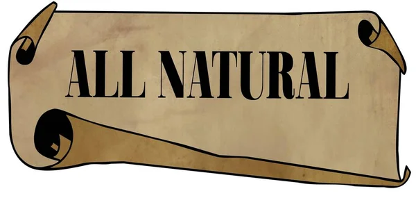 Alle natuurlijke op oude gerolde papier — Stockfoto