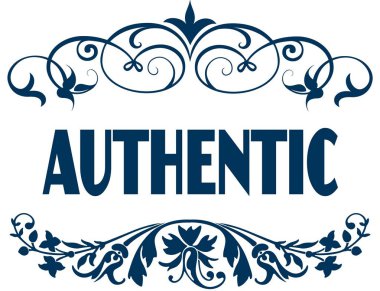 Otantik mavi metin çerçeveleri.