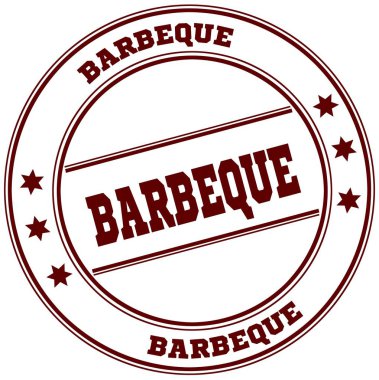 Barbekü basit kırmızı pul