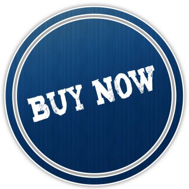 Satın almak şimdi mavi yuvarlak rozeti metin sıkıntılı.