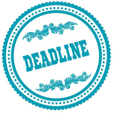 Son tarih mavi yuvarlak damga.