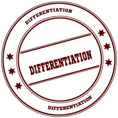 Farklılaşma basit kırmızı pul