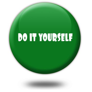 It Yourself üzerinde yeşil 3d düğme yapmak.