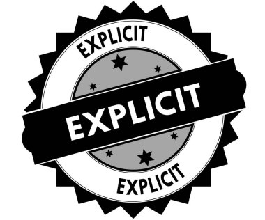 Açık metin ile siyah yuvarlak damga.