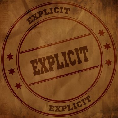 Eski kahverengi buruşuk kağıt üzerinde açık pul.