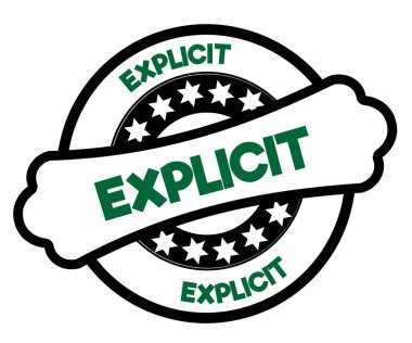 Siyah ve yeşil açık damgası.