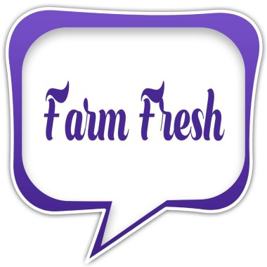 Menekşe kare konuşma balonu çiftlik taze kısa mesaj ile