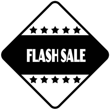 Satılık siyah elmas şekilli etiket etikette flash.