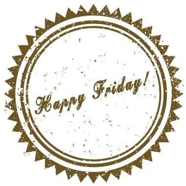 Brown mutlu Cuma grunge damgası