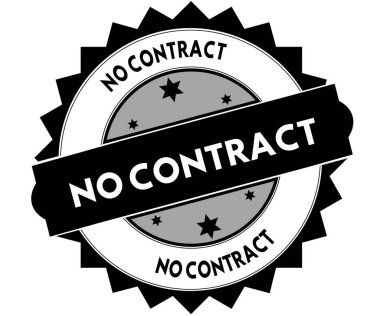 Siyah yuvarlak damga ile hayır sözleşme metni.