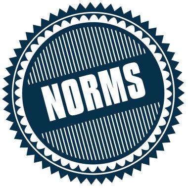 Yuvarlak normları etiket mavi.