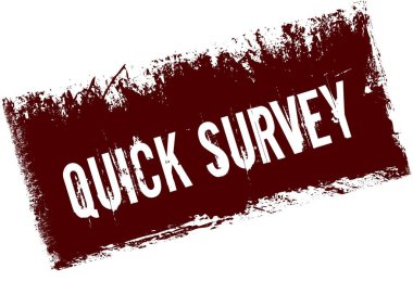 Kırmızı retro sıkıntılı arka plan üzerinde hızlı anket.