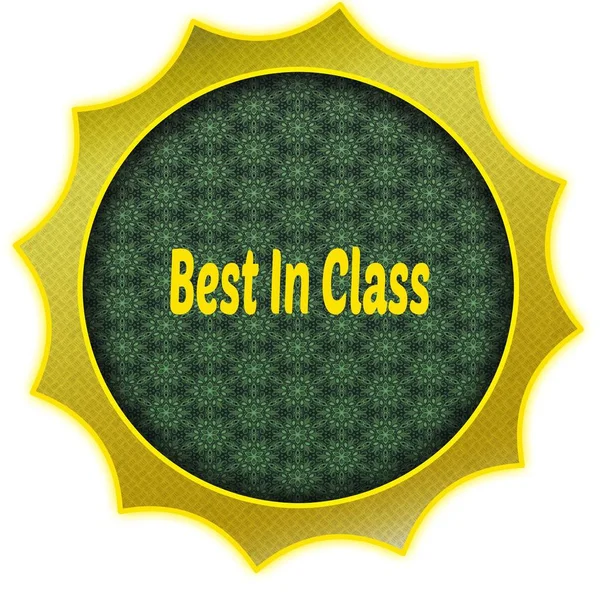Arany jelvény a legjobb-ban osztály szöveggel. — Stock Fotó