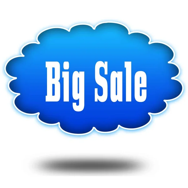 Message texte BIG SALE sur nuage bleu planant . — Photo