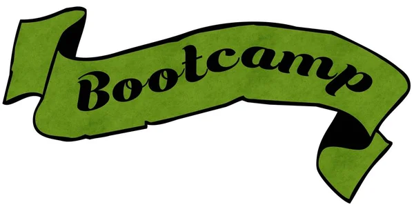 Bootcamp zielone wstążki. — Zdjęcie stockowe