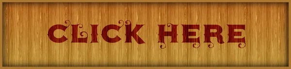 Vintage font text CLICK HERE on square wood panel background.