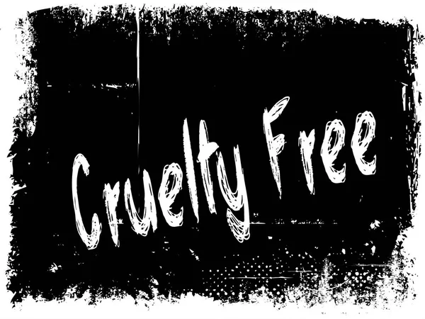 CRUELTY FREE on black grunge background.