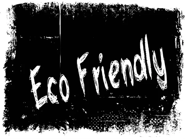 ECO FRIENDLY on black grunge background. — Stock Photo, Image