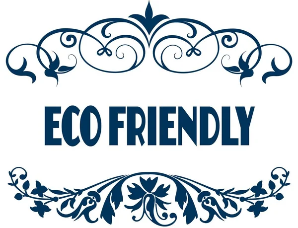 Eco Friendly modrých textových rámečků. — Stock fotografie