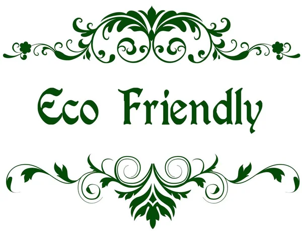 Grön ram med Eco Friendly text. — Stockfoto