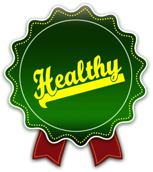 Zdrowe okrągłe wstążka zielony. — Zdjęcie stockowe