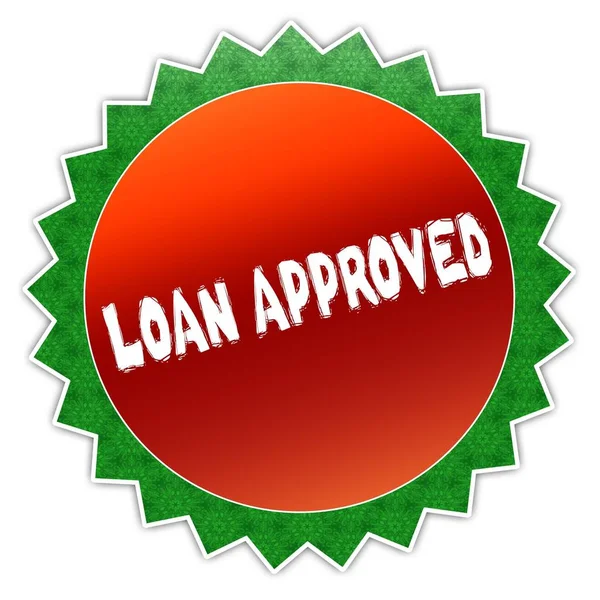 Sunflower badge with LOAN APPROVED text. — Stock Photo, Image