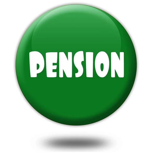 PENSION on green 3d button. — Stock Photo, Image