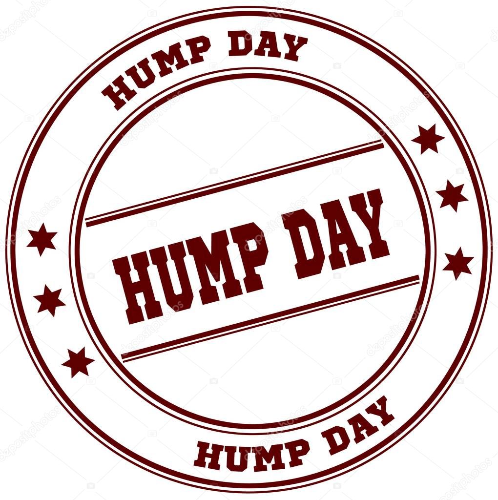 HUMP DAY simple red stamp
