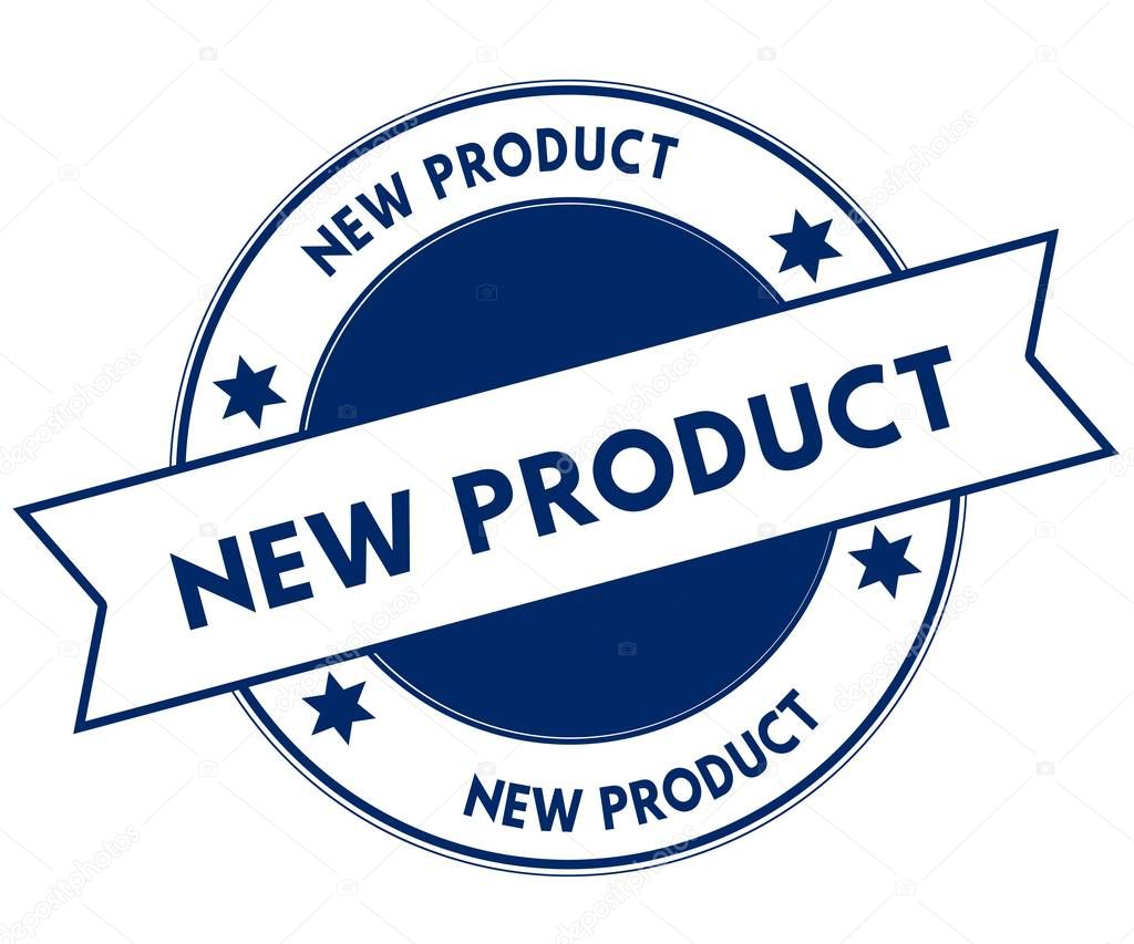Blue NEW PRODUCT stamp.