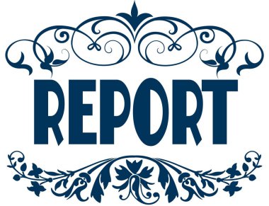 Rapor mavi metin çerçeveleri.