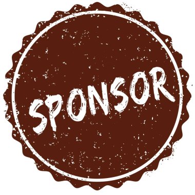 Grunge lastik damga damga içinde yazılı Sponsor metinle