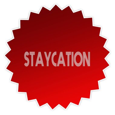 Kırmızı etiket etikette Staycation.