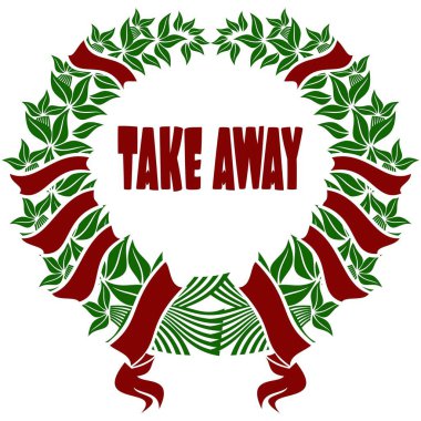 Away kırmızı ve yeşil çiçek taç almak.