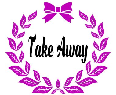 Pembe defne şerit ve yay ile Away almak.