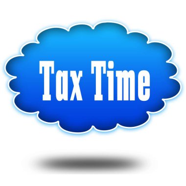 Vergi zaman kısa mesaj sesleri vurgulama mavi bulut.